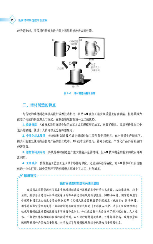 医用增材制造技术及应用 高等职业教育本科医疗器械类专业规划教材 朱超挺 主编 医疗器械 制造 中国医药科技出版社9787521443493  商品图4