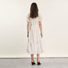 谜底连衣裙短袖女2024夏季新品小清新浪漫植绒提花长裙242ML0578 商品缩略图2