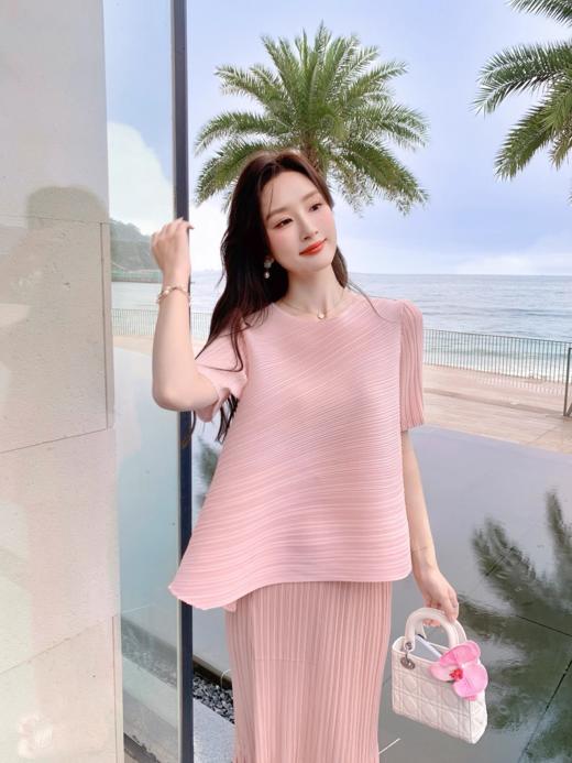 张心子【气质拿捏】法式名媛肌理感上衣女短袖夏季新款洋气小衫潮 U2404095 商品图11