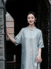 盛唐婧 |提花真丝缎斜襟连衣裙 商品缩略图0