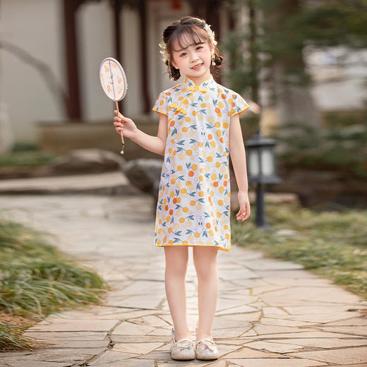 女童短袖旗袍裙24年夏季新款儿童中国风连衣裙复古宝宝汉服网红仙 _HLY 商品图6