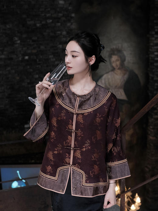下架 |盛唐婧 |重缎真丝老宋锦金鱼纹外套 商品图6