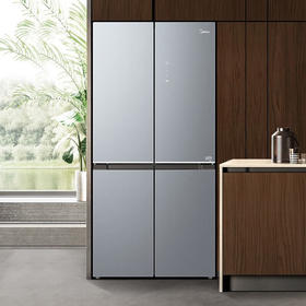 美的（Midea）十字对开门四门风冷无霜一级双变频大容量超薄家用电冰箱线下同款 473升BCD-473WSGPM(Q)榭湖银