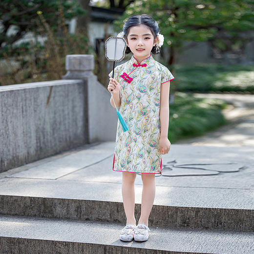 女童短袖旗袍裙24年夏季新款儿童中国风连衣裙复古宝宝汉服网红仙 _HLY 商品图13