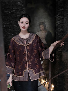 下架 |盛唐婧 |重缎真丝老宋锦金鱼纹外套