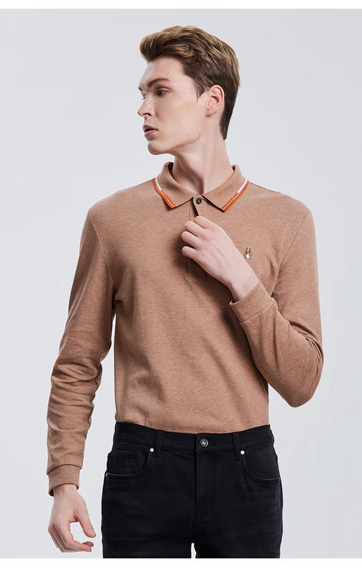 清！Hush puppies暇步士长袖Polo 商品图2