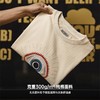 马登工装 美式复古守护之眼刺绣T恤米白色重磅纯棉短袖体恤衫男夏 商品缩略图3
