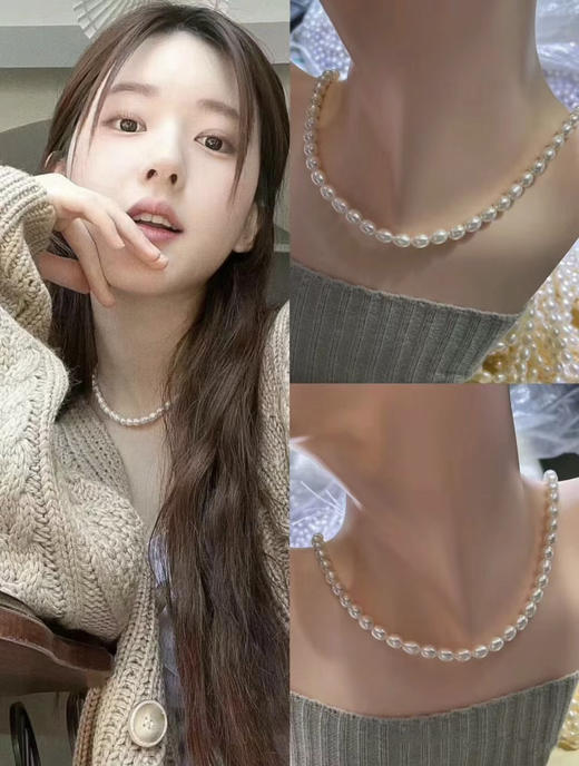 赵露思同款小米珠项链 淡水珍珠 商品图0