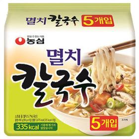 农心鳀鱼刀削面拉面(98g*5)농심 멸치칼국수