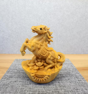 金钱马°黄杨木小摆件