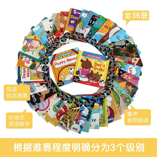 幼儿英语分级阅读有声伴读0-6岁宝宝英文早教启蒙绘本36册 商品图2