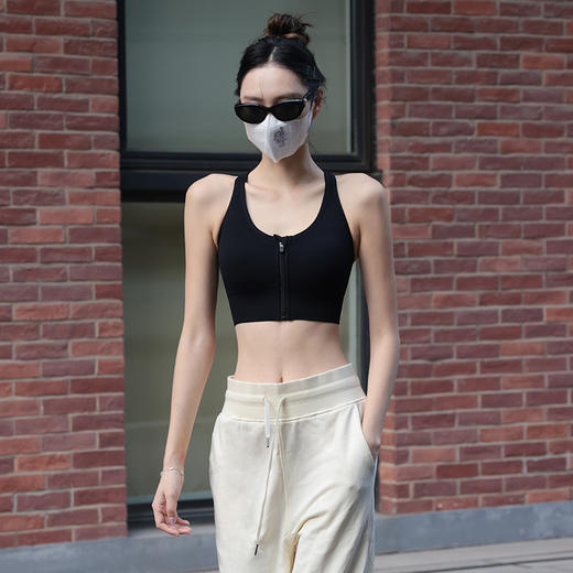 beemen前拉链运动内衣女 收副乳聚拢防震跑步聚拢健身背心防下垂瑜伽文胸bra 商品图1