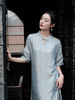 盛唐婧 |提花真丝缎斜襟连衣裙 商品缩略图3