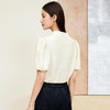 玳莎中式提花桑蚕丝上衣2024夏季新款优雅气质泡泡袖小立领小衫  EB31109 商品缩略图2