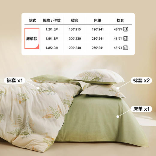LOVO乐蜗   微风知晓 床品三/四件套(床笠款/床单款） 商品图5