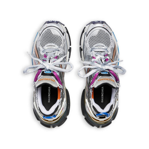 BALENCIAGA 巴黎世家 男士多色网眼和尼龙运动老爹鞋 混色 772774 W3RMU 8123 商品图3