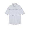 谜底纯棉衬衫短袖女2024夏季新品通勤风少女感宽松衬衣242MC0634 商品缩略图4