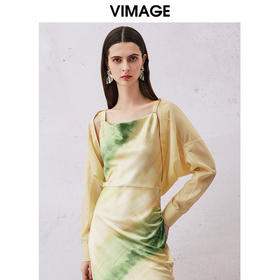 VIMAGE纬漫纪2024夏季新款时尚宽松廓形短款设计感短外套V2103724