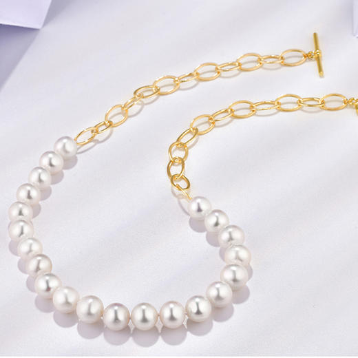 ALLOVE摩登淡水珍珠项链，优雅美丽，新颖设计，时尚大方 商品图2