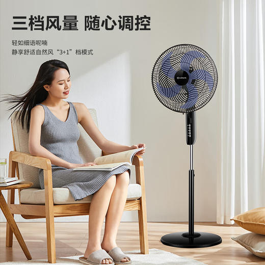 艾美特（AIRMATE）五叶 家用智能遥控 电风扇 大风量摇头立式 落地扇 节能轻音 定时电扇 宿舍降温风扇 FSW52R 商品图3