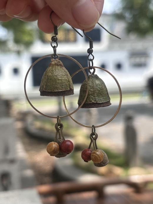 叶开泰草本耳饰 植物手作 送定制饰品袋 商品图0