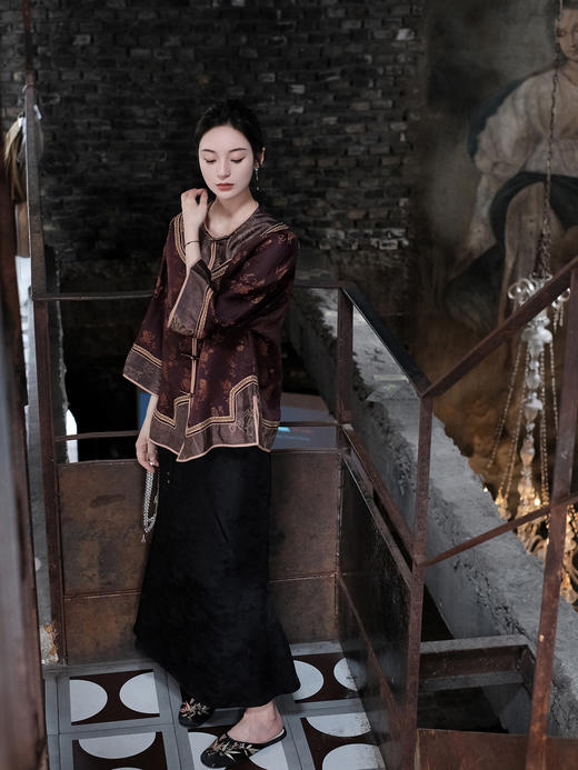 下架 |盛唐婧 |重缎真丝老宋锦金鱼纹外套 商品图11