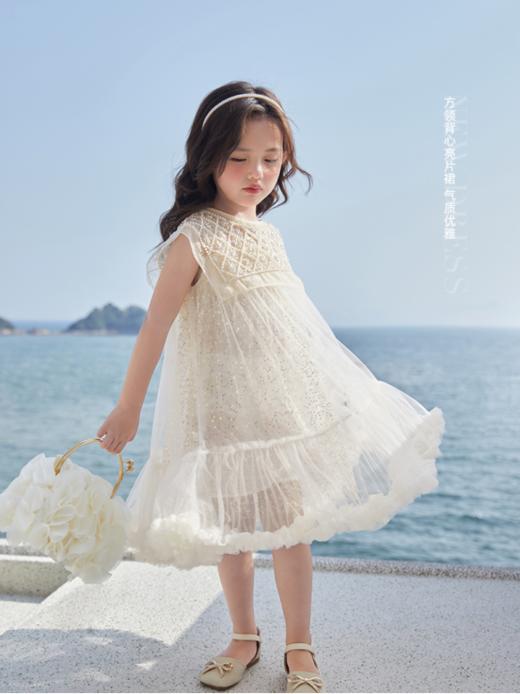👋🏻【小懒熊轻奢定制白月光公主裙】✅1、小宝大宝都能穿上身立马仙气飘飘温柔又气质👏出席学校活动或是外出游玩都是回头率爆表的款 商品图0