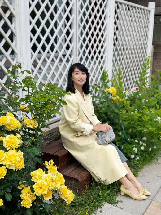 安启美奈粗跟尖头单鞋，4cm高跟，增高显瘦 商品图1