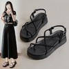 ZHR则则凉鞋女2024新款夏季洋气宽脚ins沙滩鞋百搭一脚蹬厚底凉鞋 商品缩略图0