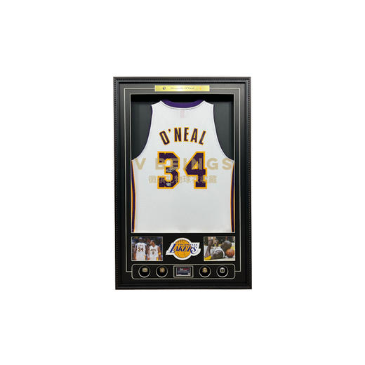 收藏系列 奥尼尔 湖人队34号白色球迷版 亲笔签名球衣 商品图0