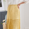米思阳2025夏季新款优雅简约半身裙气质高腰垂感拼接百褶裙女1468 商品缩略图4