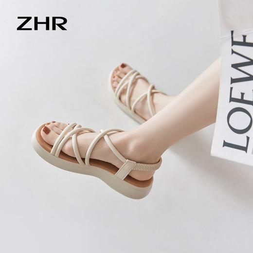 ZHR则则厚底罗马凉鞋2024夏季新款时尚百搭沙滩凉鞋简约休闲女鞋 商品图6
