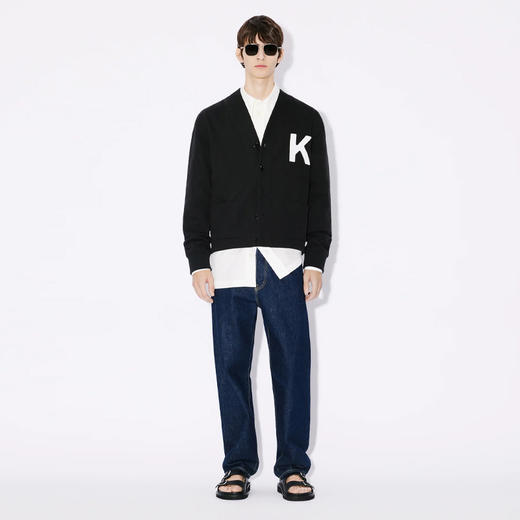 KENZO 高田贤三 男士字母刺绣修身牛仔裤 蓝色 FE55 DP101 6A1 DM 商品图3