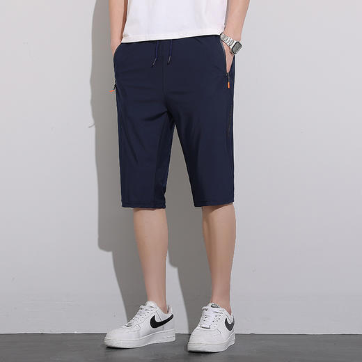 【冰丝七分裤】【DDN】大依优型大码冰丝弹力七分裤短裤大号加肥加大夏季薄款松紧腰宽松运动短裤透气 商品图1