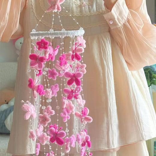 【送教程】扭扭棒蝴蝶风铃diy手工材料包自制挂件帘珠室内氛围感礼物送朋友 商品图5