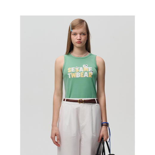 Teenie Weenie小熊卡通字母T恤女夏季女t恤TTRN242502L 商品图3