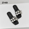 ZHR法式高级感平底凉拖鞋女夏小香风2024新款网红外出海边沙滩鞋 商品缩略图3