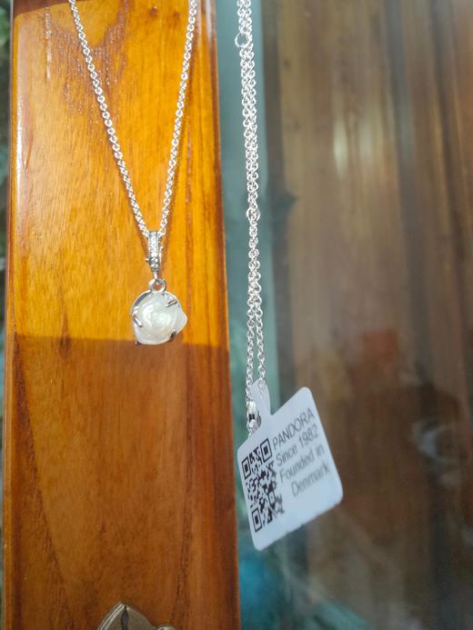 潘D拉纯银贝母玫瑰花项链 商品图5