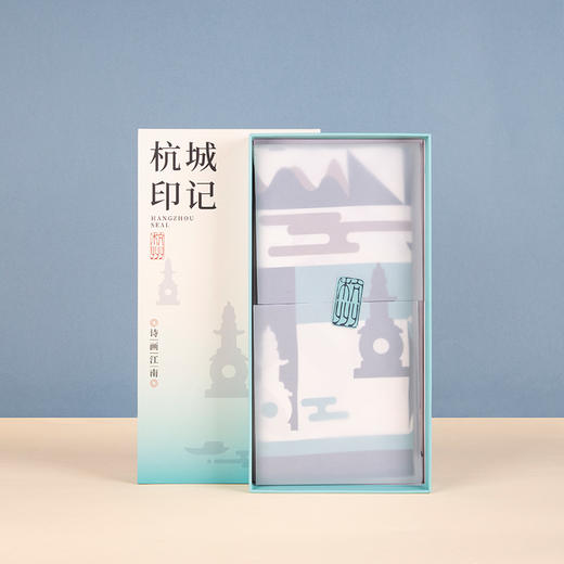 西泠印社 杭城印记丝绸围巾小方巾 商品图6