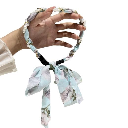 【拍一发二！】儿童编发发带复古链条发箍缎面布艺发箍小众设计飘带仙新款 商品图4