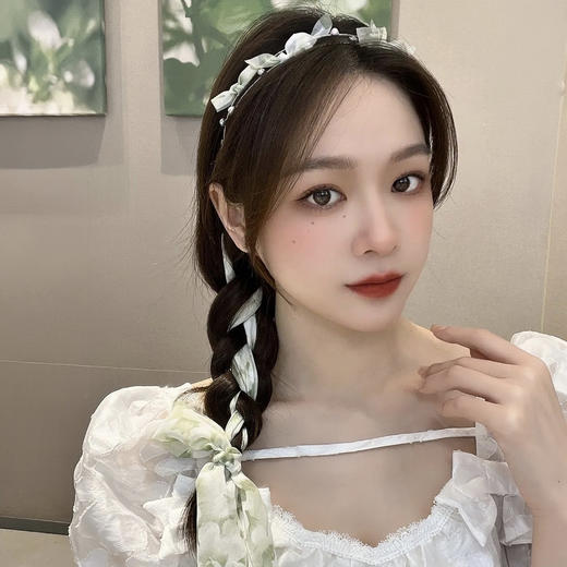 【38款！热卖！】超仙珍珠飘带发箍女网红年新款发卡头饰绑发夏天外出发带发箍 商品图6