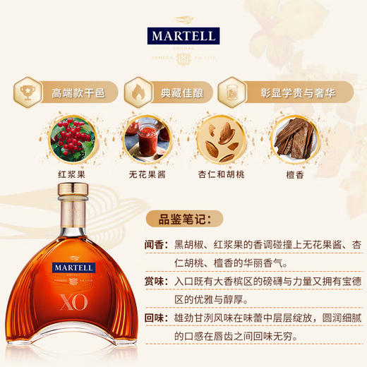 马爹利 （Martell） XO 干邑白兰地 洋酒 法国进口 送礼佳选 XO 700mL 1瓶 商品图6