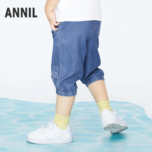 男童抗菌防晒冰牛仔七分裤夏季新款安奈儿童装实体店同款XB426576 商品图2