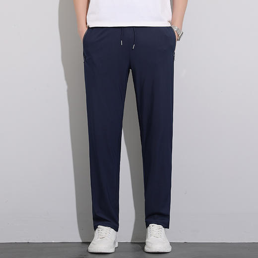 【冰丝裤】【DDN】大依优型大码直口束口休闲长裤弹力大号加肥加大夏季薄款松紧腰宽松运动透气 商品图3