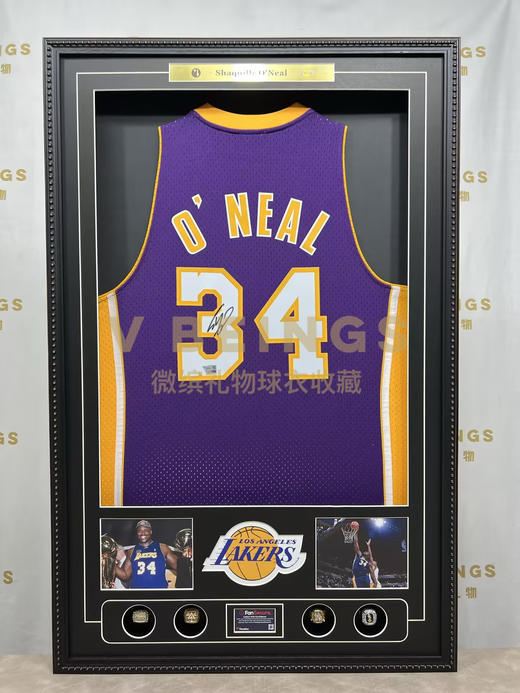 收藏系列 奥尼尔 湖人队34号紫色球迷版 亲笔签名球衣 商品图1