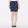 KENZO 高田贤三 女士字母徽标提花混纺羊毛针织迷你半身裙 蓝色 FE52 JU457 3CB 77 商品缩略图1
