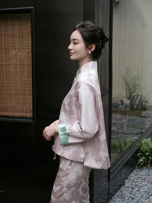 盛唐牡丹 |蝶恋花冠乐绉双面穿外套 商品图2