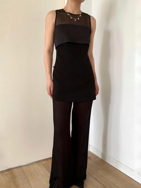 VC｜SS24014 Amanda sheer trousers [ 长裤   黑 / 白 ]