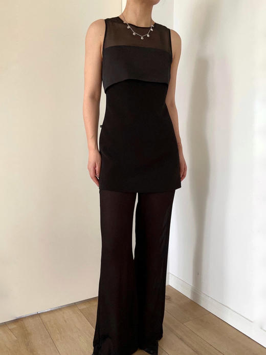VC｜SS24014 Amanda sheer trousers [ 长裤   黑 / 白 ] 商品图0