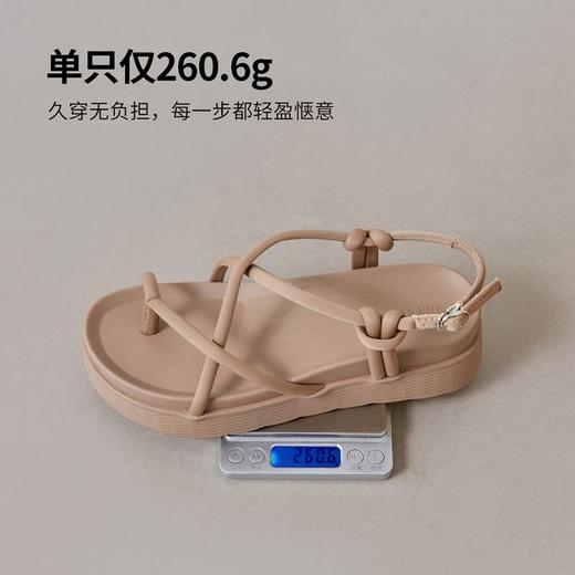 ZHR则则凉鞋女2024新款夏季洋气宽脚ins沙滩鞋百搭一脚蹬厚底凉鞋 商品图5